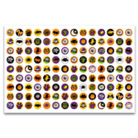 Feuille d’autocollants - Mini ronds BTSF Halloween