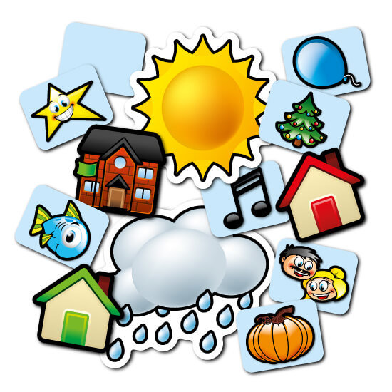 Magnetic school year calendar pictograms