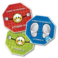 Autocollants plancher de distanciation sociale – Corridor