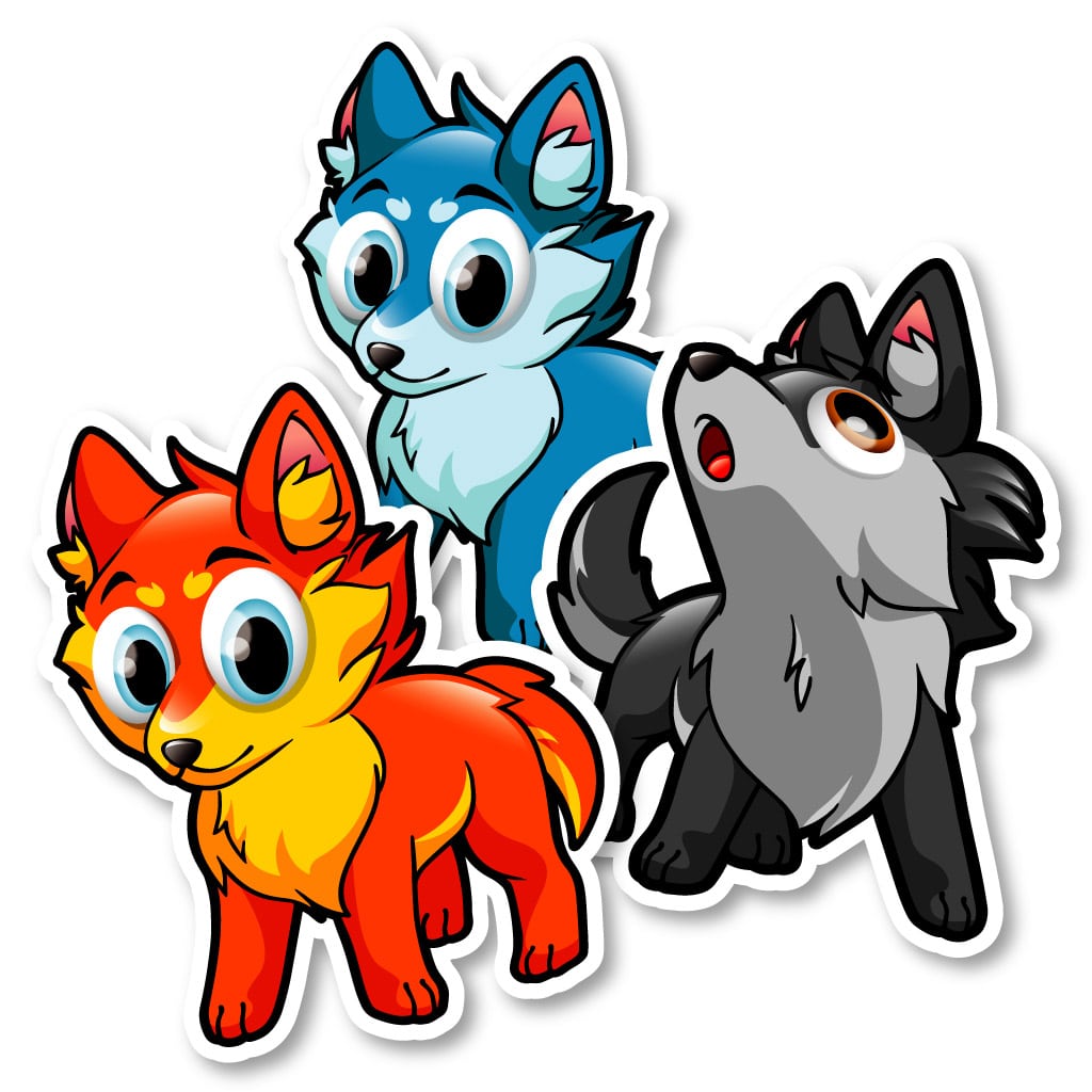 Autocollants d’identification pour le plancher – Loups