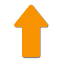 Autocollant plancher – Flèche jaune