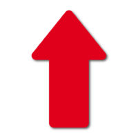 Autocollant plancher – Flèche rouge