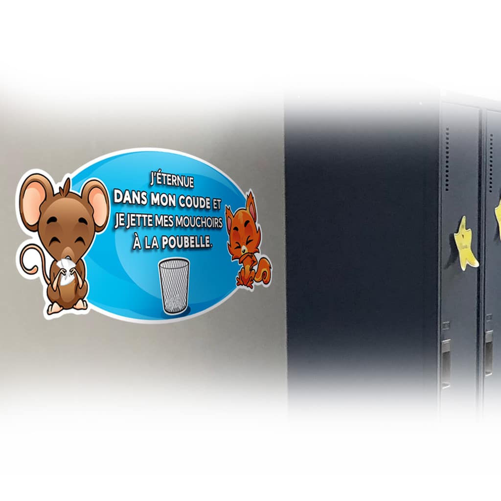 Autocollant mural de distanciation sociale – Je garde mon matériel pour moi – Image 2