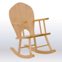 Chaise berçante avec dossier plein