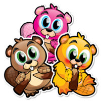 Autocollants d’identification pour le plancher – Castors