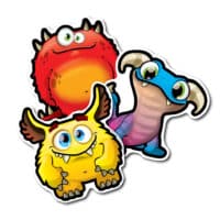 Autocollants d’identification pour le plancher – Monstres