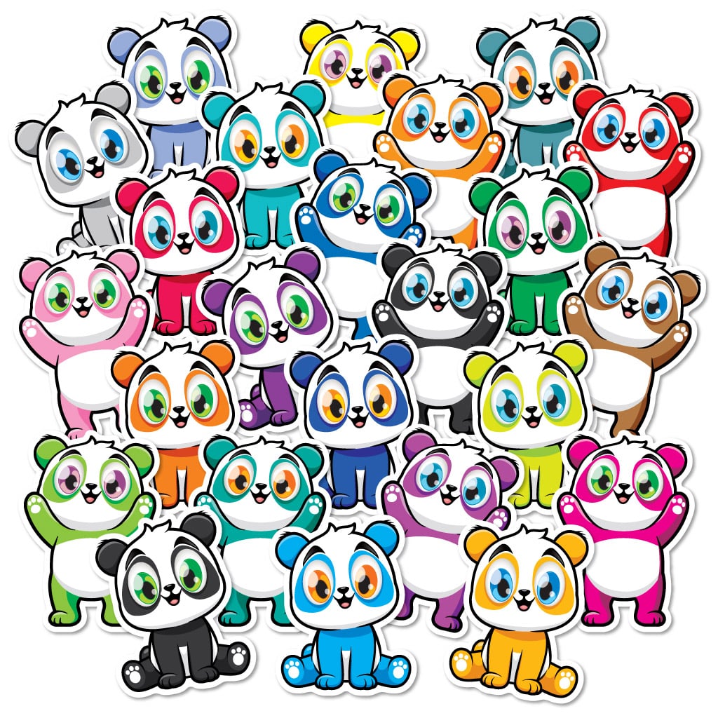 Autocollants d’identification pour le plancher – Pandas – Image 2